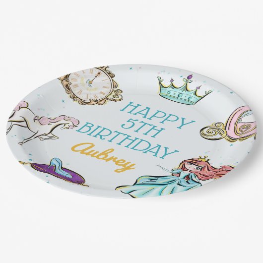 Magical Princess Sprookjesfeest Papieren Borden Papieren Bordje (Gekanteld)