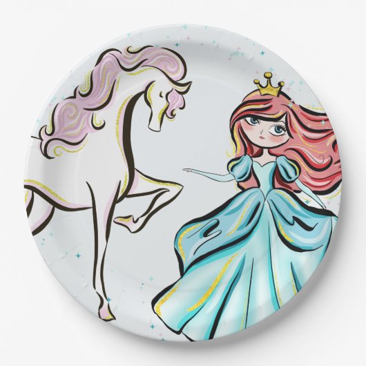 Magical Princess Sprookjesfeest Papieren Borden Papieren Bordje (Voorkant)