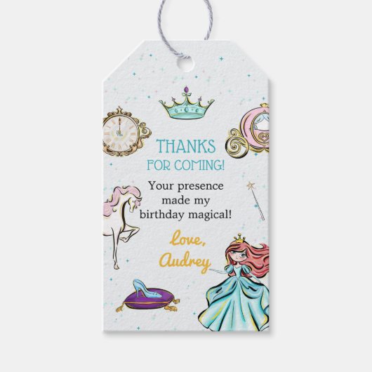 Magical Princess Sprookjesgunst Dank u Label Cadeaulabel (Voorkant)