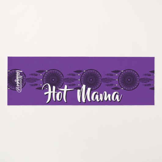 Magical purple background name Personalized  Yogamat (Voorkant (horizontaal))