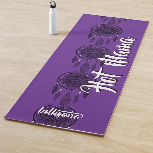 Magical purple background name Personalized  Yogamat (In situ)