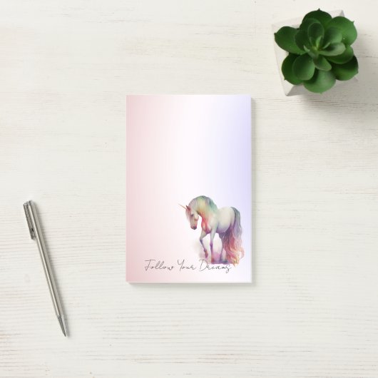 Magical Purple Blush Ombre Unicorn  Post-it® Notes (Kantoor)