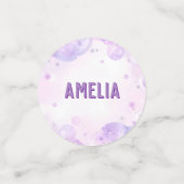 Magical Purple Photo Happy Birthday Party Confetti (Kleine voorkant)