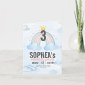 Magical Rainbow Birthday Invitation (Voorkant)