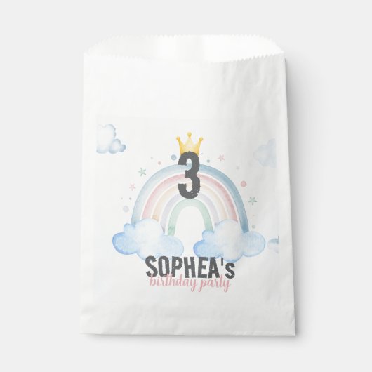 Magical Rainbow Birthday Invitation Bedankzakje (Voorkant)