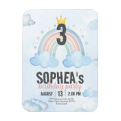 Magical Rainbow Birthday Invitation Magneet (Verticaal)
