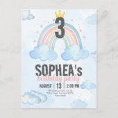 Magical Rainbow Birthday Invitation Postcard Uitnodiging Briefkaart (Voorkant)