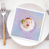 Magical Rainbow Little Stars Verjaardagsfoto voor  Servet