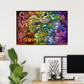 Magical Rainbow of Creatures Poster (Thuiskantoor)