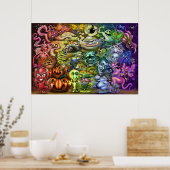 Magical Rainbow of Creatures Poster (Keuken)