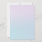 Magical Rainbow Unicorn 1st Birthday Invitation Kaart (Achterkant)