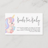 Magical Rainbow Unicorn Baby Shower Books Request Informatiekaartje (Voorkant)