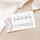 Magical Rainbow Unicorn Baby Shower Books Request Informatiekaartje