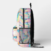 Magical Rainbow Unicorn Backpack – Cute Pastel Fan Bedrukte Rugzak (Rechts)