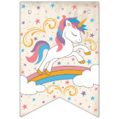 Magical Rainbow Unicorn Birthday Vlaggetjes (Eerste vlag)