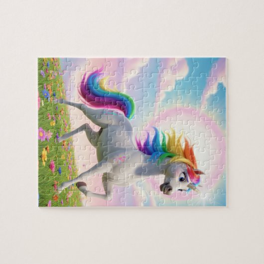 Magical Rainbow Unicorn Legpuzzel (Horizontaal)
