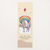  Magical Rainbow Unicorn name &logo Personalized  Yogamat (Voorkant)
