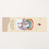  Magical Rainbow Unicorn name &logo Personalized  Yogamat (Voorkant (horizontaal))
