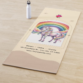  Magical Rainbow Unicorn name &logo Personalized  Yogamat