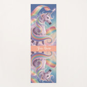 Magical Rainbow Unicorn name Personalized Yogamat (Voorkant)