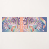 Magical Rainbow Unicorn name Personalized Yogamat (Voorkant (horizontaal))