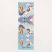 Magical Rainbow Unicorn name Personalized Yogamat (Voorkant)