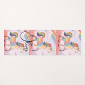 Magical Rainbow Unicorn name Personalized  Yogamat (Voorkant (horizontaal))