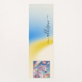 Magical Rainbow Unicorn name Personalized  Yogamat (Voorkant)