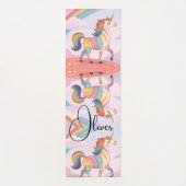 Magical Rainbow Unicorn name Personalized  Yogamat (Voorkant)
