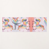 Magical Rainbow Unicorn name Personalized  Yogamat (Voorkant (horizontaal))