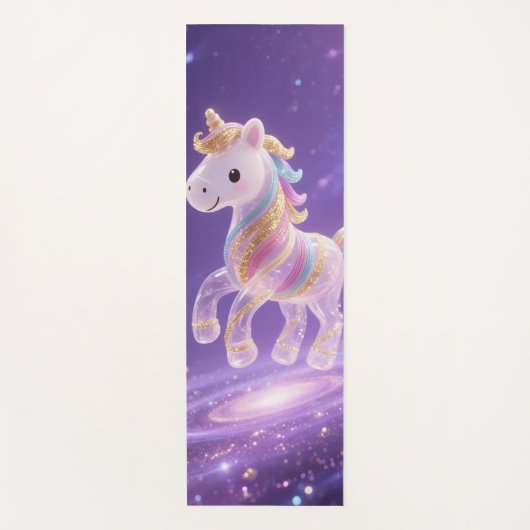 Magical Rainbow Unicorn  Personalized  Yogamat (Voorkant)