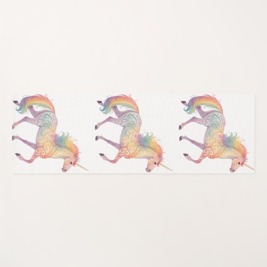 Magical Rainbow Unicorn  Personalized  Yogamat (Voorkant (horizontaal))
