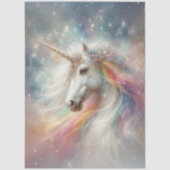 Magical Rainbow Unicorn Portrait Decoupage Tissuepapier (Voorkant)