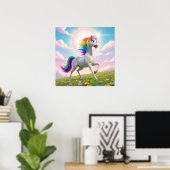 Magical Rainbow Unicorn Poster (Thuiskantoor)