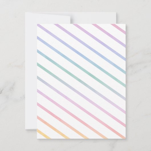 Magical Rainbow Unicorn Thank You Card Bedankkaart (Achterkant)