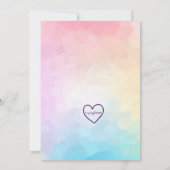 Magical Rainbow Watercolor Fantasy Castle Birthday Kaart (Achterkant)