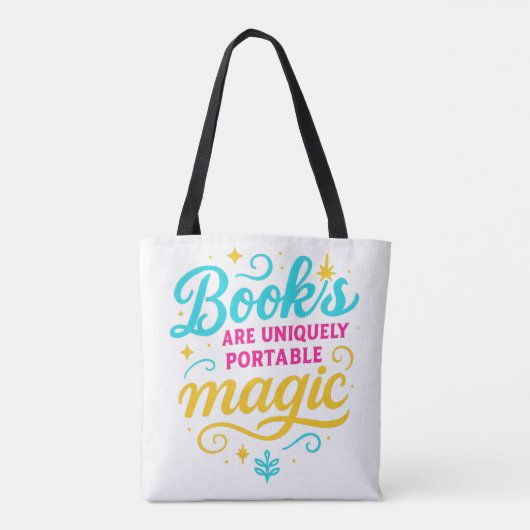 Magical Reader’s Tote – Sparkling “Books Are Magic Tote Bag (Achterkant)