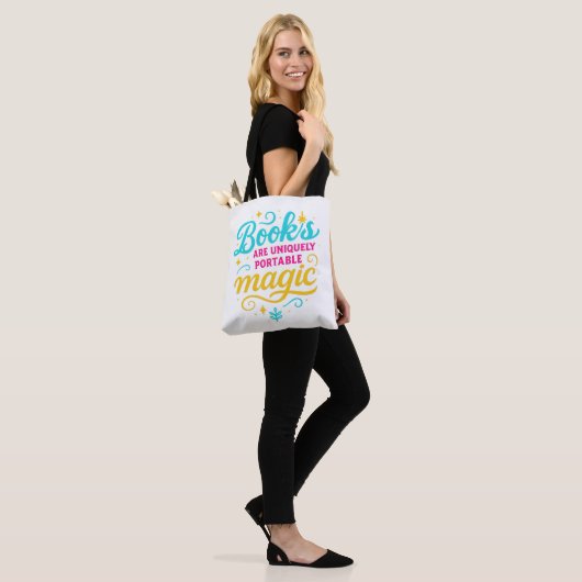 Magical Reader’s Tote – Sparkling “Books Are Magic Tote Bag (Op model)