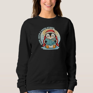 Magical Reading Penguin Winter Tale Cozy Apparel Trui
