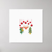 Magical Reindeer Bells and Christmas Tree Design  Canvas Afdruk (Voorkant)