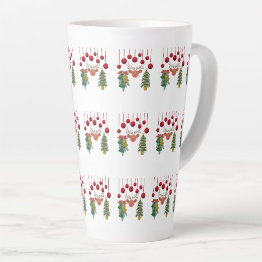 Magical Reindeer Bells and Christmas Tree Design  Latte Mok (Rechterhoek)