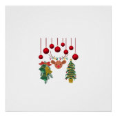 Magical Reindeer Bells and Christmas Tree Design  Perfect Poster (Voorkant)
