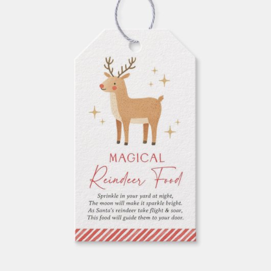 Magical Reindeer Food Christmas Holiday Cadeaulabel (Voorkant)
