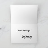 Magical Reindeer Winter Holiday Christmas Card Kaart (Binnen)