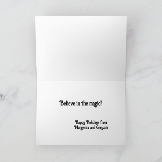 Magical Reindeer Winter Holiday Christmas Card Kaart (Binnen)