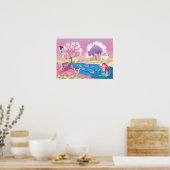 Magical Riverbank met Fairies Unicorn en Mermaid Poster (Keuken)