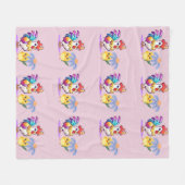 Magical Rooster Baby Girl Fleece Blanket (Voorkant (Horizontaal))