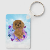 Magical Ruby Cavalier King Charles Spaniel Sleutelhanger (Achterkant)
