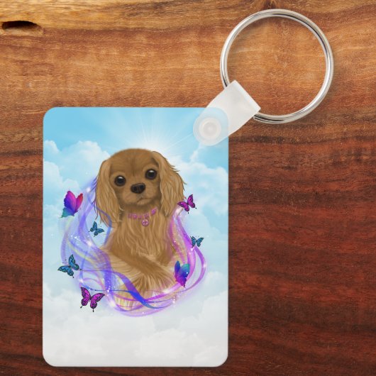 Magical Ruby Cavalier King Charles Spaniel Sleutelhanger (Achterkant)