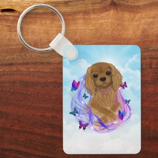 Magical Ruby Cavalier King Charles Spaniel Sleutelhanger (Voorkant)